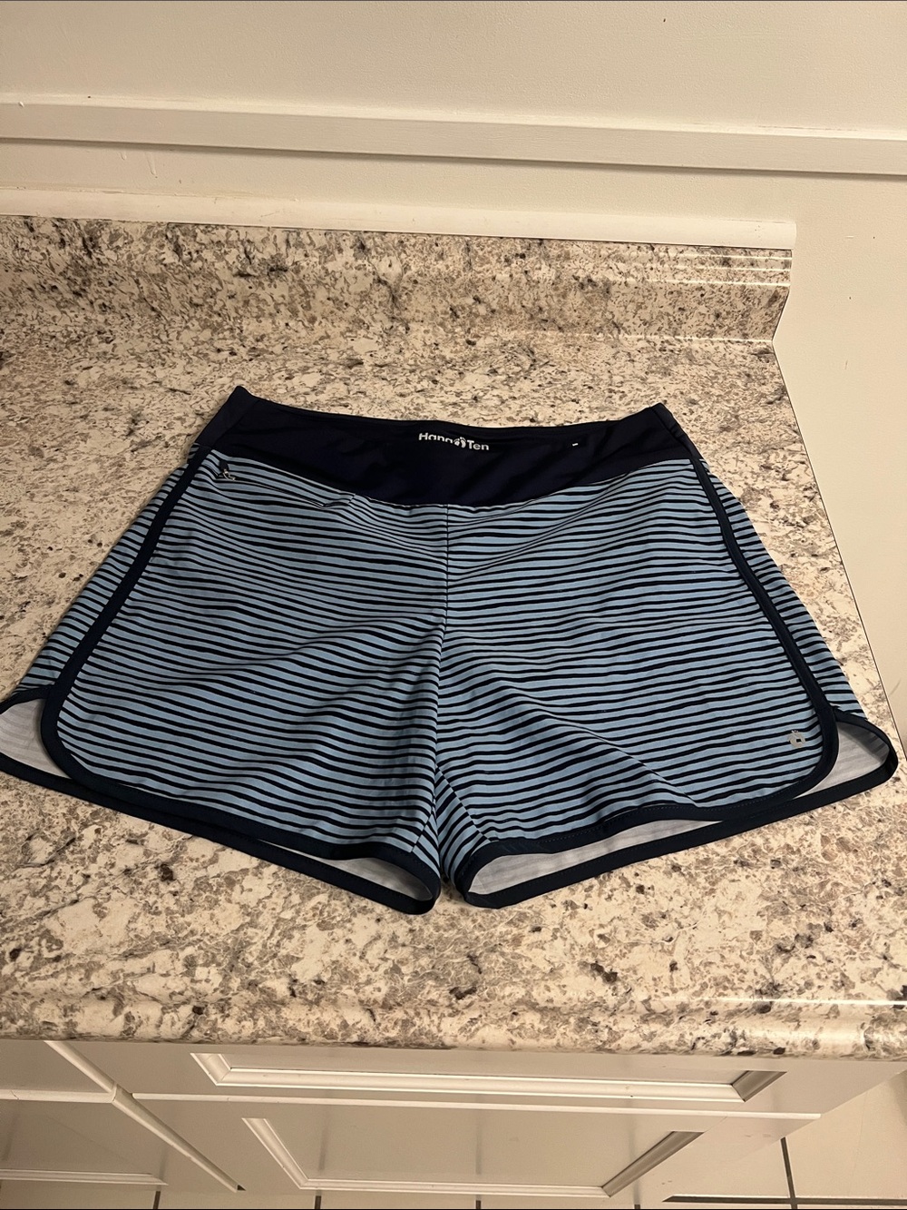 Blue Striped Women’s Swim Shorts